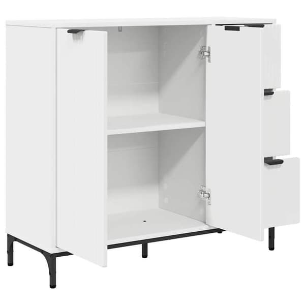 Buffet - EKSKLUSIVT HUS - 89,5 x 33 x 82 cm - Hvid - Ingeniørtræ - Vægmontering mod væltning Vit