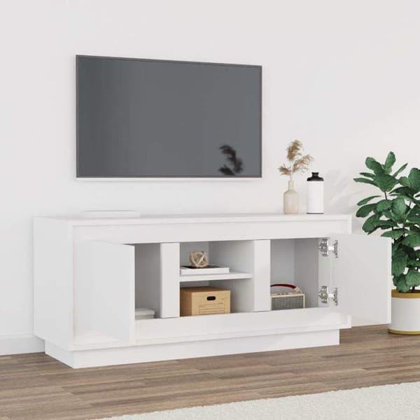 Maison Exclusive - TV-möbel vit 102x35x45 cm ingenjörsträ