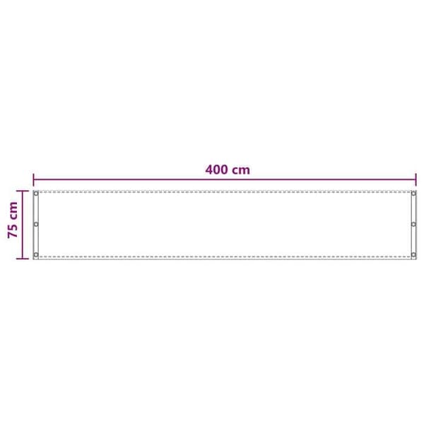 Maison Exclusive - Rektangulär Balkongskärm 75 x 400 cm HDPE och Aluminium Sand