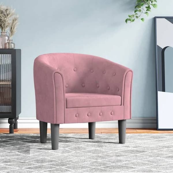 Maison Exclusive - Vaaleanpunainen samettituoli