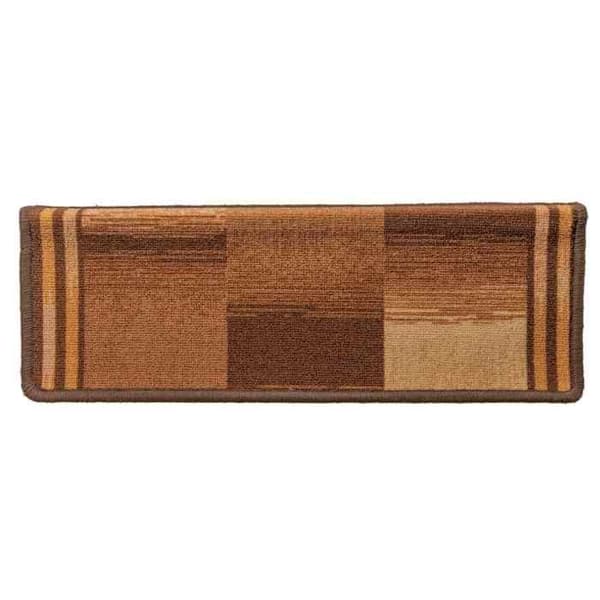 Trappe tæppe - Eksklusiv hus 10 stk - Brun - 65 x 21 x 4 cm - Selvklebende brun