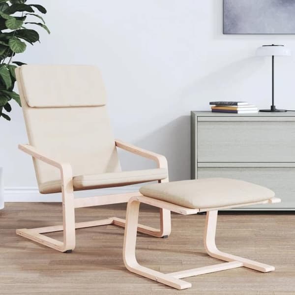 Maison Exclusive - Avkopplingsstol Creme Tyg Grädde