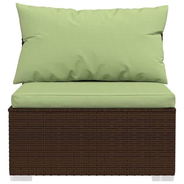 Maison Exclusive - Trädgårdsmöbler 8 delar med kuddar Flätad resin Brun