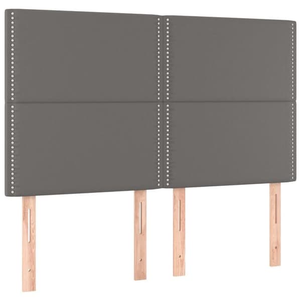 Maison Exclusive - Hovedgærde Grå 144x5x118/128 cm Simil læder Grå