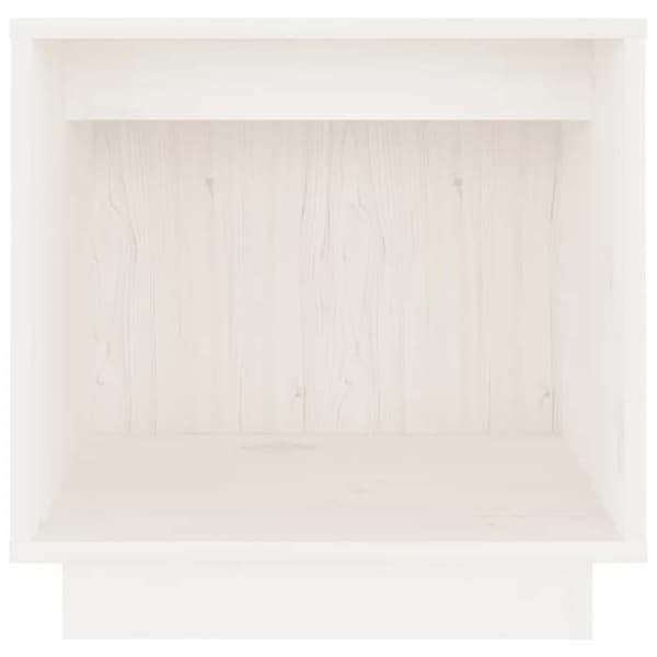 Maison Exclusive - Natborde 2 stk Hvid 40x30x40 cm Solid fyrretræ Vit