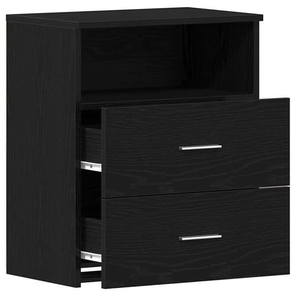 Maison Exclusive - Natbord 2 dele Sort eg 50 x 32 x 60cm
