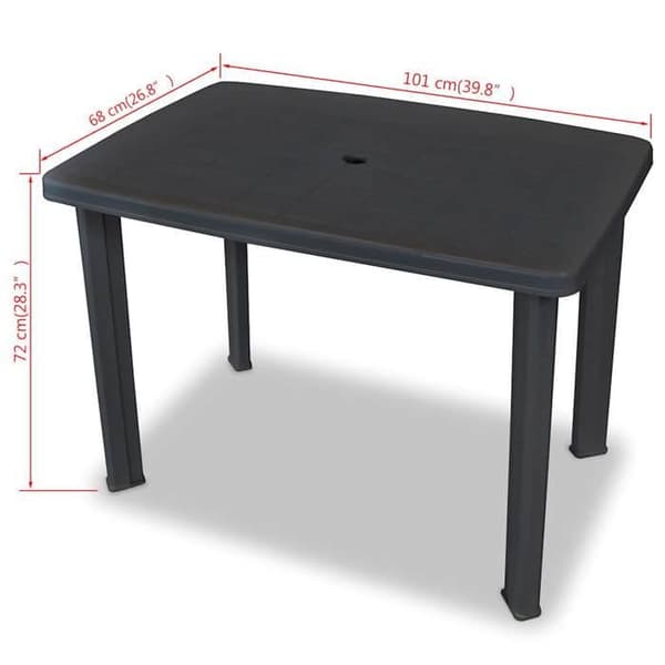 Maison Exclusive - Havebord Anthracite 101 x 68 x 72 cm Plastik
