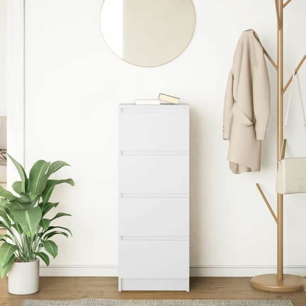Maison Exclusive - Hvidt buffet 37,5x35x99 cm ingeniørtræ