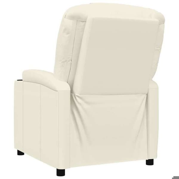 Maison Exclusive - Hvid creme Læderlook Lænestol
