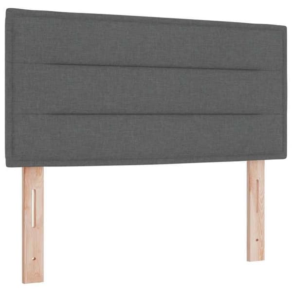 Maison Exclusive - Boxspring säng med madrass Mörkgrå 90 x 200 cm Tyg