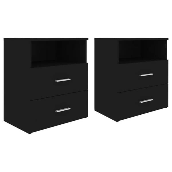 Maison Exclusive - Natborde 2 stk Sort 50x32x60 cm Svart