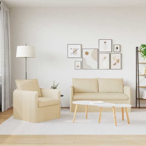 Maison Exclusive - 2 kpl sohvasetti, kerma, kangas