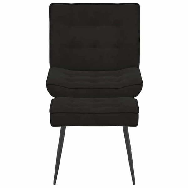 Maison Exclusive - Afslapningsstol med skammel Sort Velour