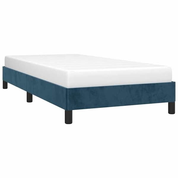 Maison Exclusive - Sängram utan madrass mörkblå 90x200 cm sammet