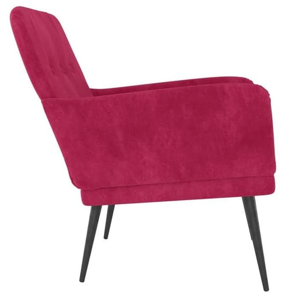 Maison Exclusive - Bordeaux punainen nojatuoli 62x79x79 cm sametti