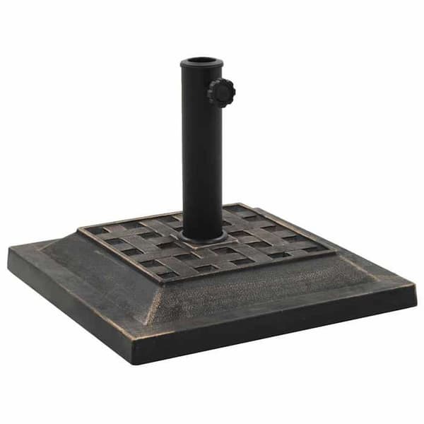 Maison Exclusive - Firkantet parasolfod Polyrésin 12 kg Bronze