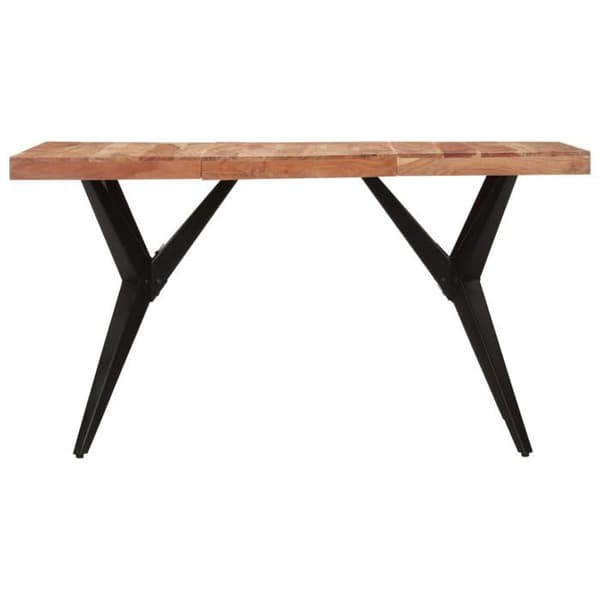 Maison Exclusive - Sort spisebord 140x70x76 cm i solid akacietræ