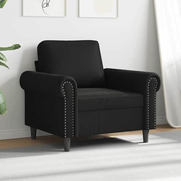 Maison Exclusive - Musta Tuoli 60 cm Keinonahkaa
