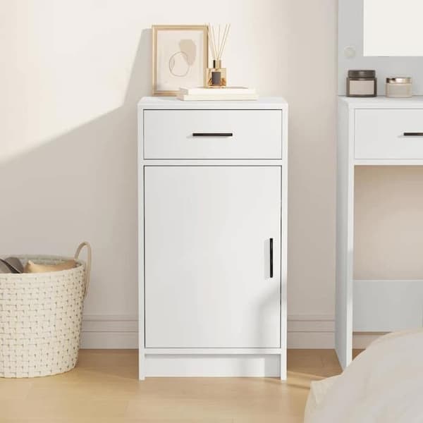 Buffet - EKSKLUSIVT HUS - 40 x 40.5 x 75 cm - Hvid - Ingeniørtræ - Leveres samlet Vit