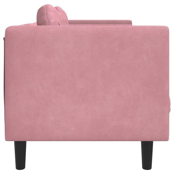Maison Exclusive - Sofa med puder 3 pladser lyserød fløjl