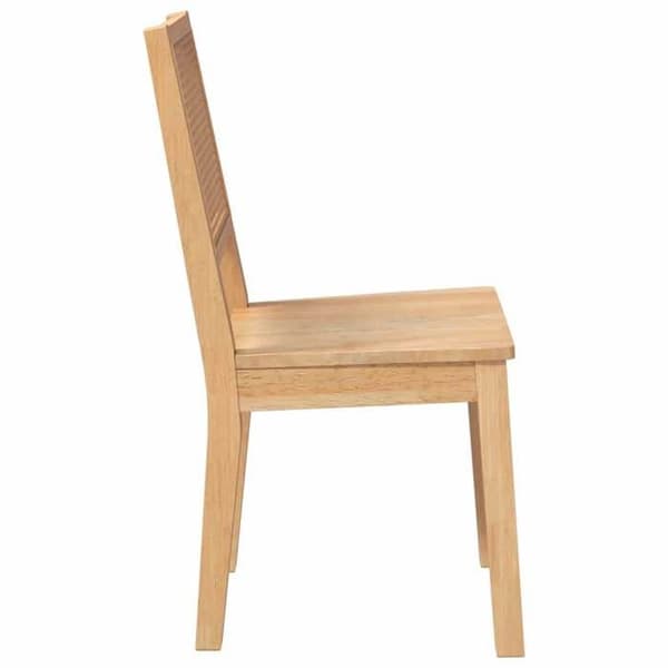 Maison Exclusive - Matstolar 2 st massiv gummiträ