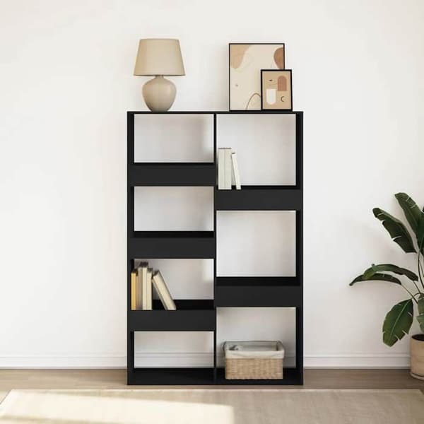 Maison Exclusive - Bibliotek sort 100x33x155,5 cm ingeniørtræ
