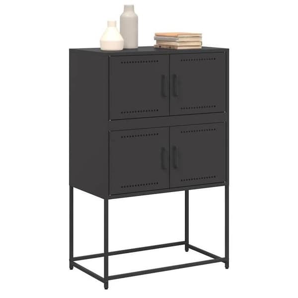 Maison Exclusive - Buffet sort 68,5x38,5x107 cm stål