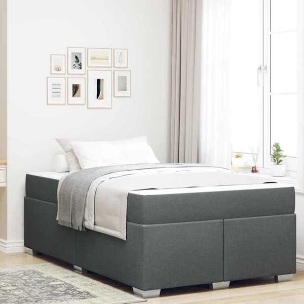 Sengestel med madras - EKSKLUSIV HUS - Moderne model - 120x200 cm - Mørkegrå - Pocketfjedermadras Mörkgrå