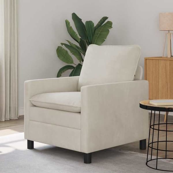 Maison Exclusive - Creme Velour Sofa