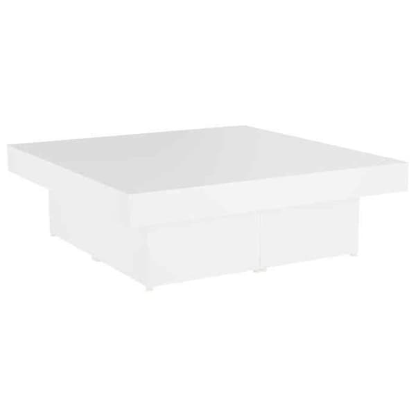 Maison Exclusive - Låg bord vit 90x90x28 cm ingenjörsträ