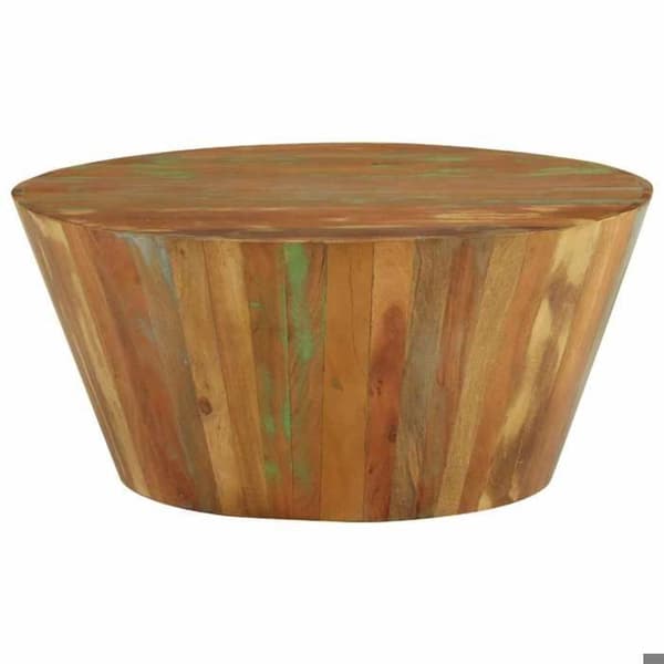 Maison Exclusive - Sofabord Ø65x31 cm Massivt genbrugstræ Blå