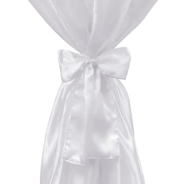 Maison Exclusive - Vit bordsduk med band 70 cm 2 delar