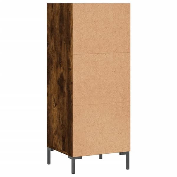 Maison Exclusive - Buffé ek rökig 34,5x32,5x90 cm ingenjörsträ