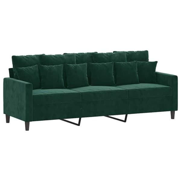 Maison Exclusive - Soffa 3-sits Grön mörk 180 cm Sammet
