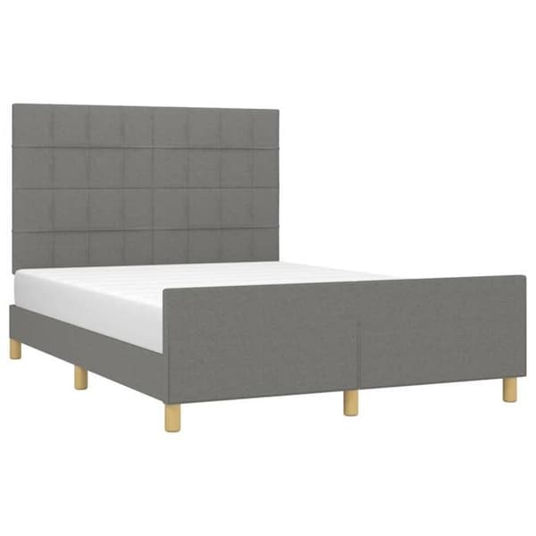 Maison Exclusive - Sengebund uden madras grå 140x200 cm stof