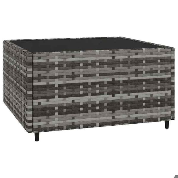 Maison Exclusive - Trädgårdsmöbler 3 delar med kuddar Grå Flätad resin