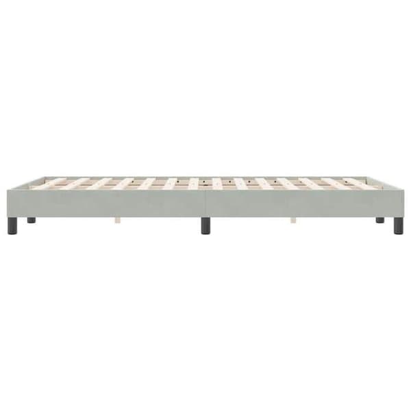 Maison Exclusive - Sängram utan madrass ljusgrå 120x220 cm sammet