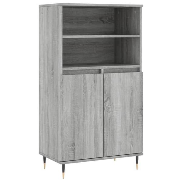 Maison Exclusive - Høj buffet Sonoma grå 60x36x110 cm Ingeniørtræ