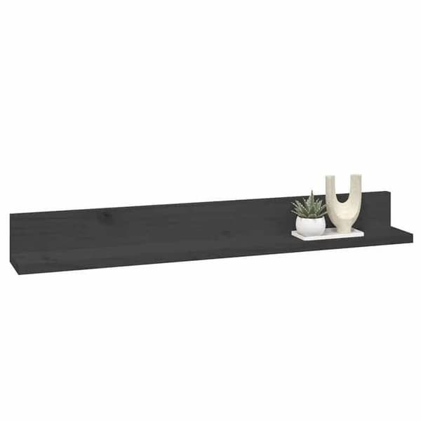 Maison Exclusive - Seinähyllyt 2 kpl Harmaa 80x11x9 cm Massiivipuu Grå