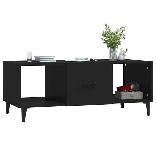 Maison Exclusive - Sort sofabord 102x50x40 cm Ingeniørtræ Svart