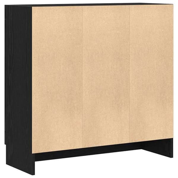 Bibliotek - EKSKLUSIV HUS - 4 niveauer - Ingeniørtræ - Glasdøre - Sort - 82,5 x 30,5 x 80 cm