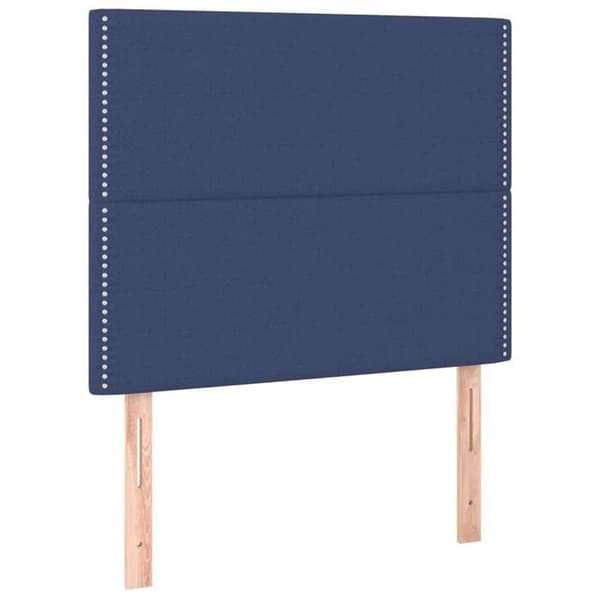 Maison Exclusive - Sengestel med springmadras Blå 90x200 cm Stof