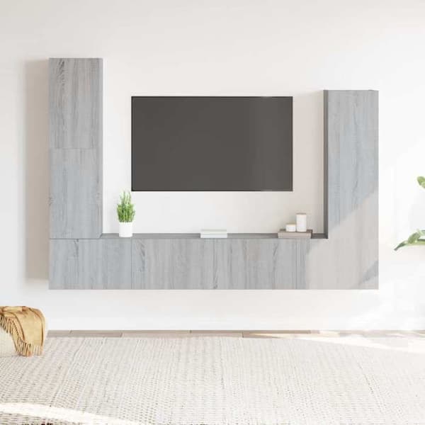 Maison Exclusive - 4 dele TV-møbel sæt Sonoma grå Ingeniørtræ