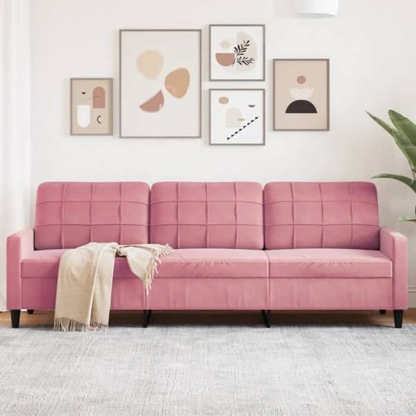 Maison Exclusive - 3-personers sofa i rosa 210 cm velour