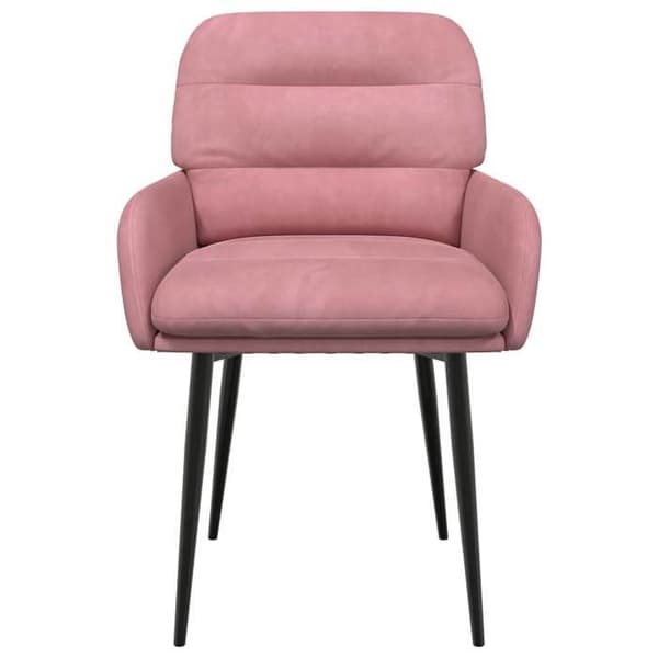 Maison Exclusive - Matstolar 2 st Sammet Rosa 59 x 59,5 x 90 cm