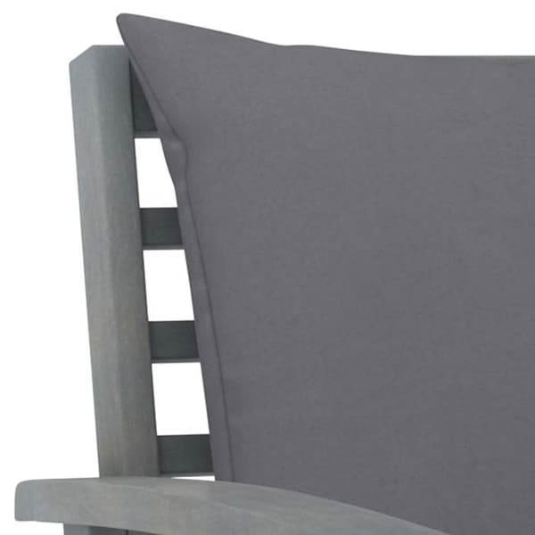 Maison Exclusive - Trädgårdsmöbelset 5 delar med kuddar i solid akaciaträ Grå