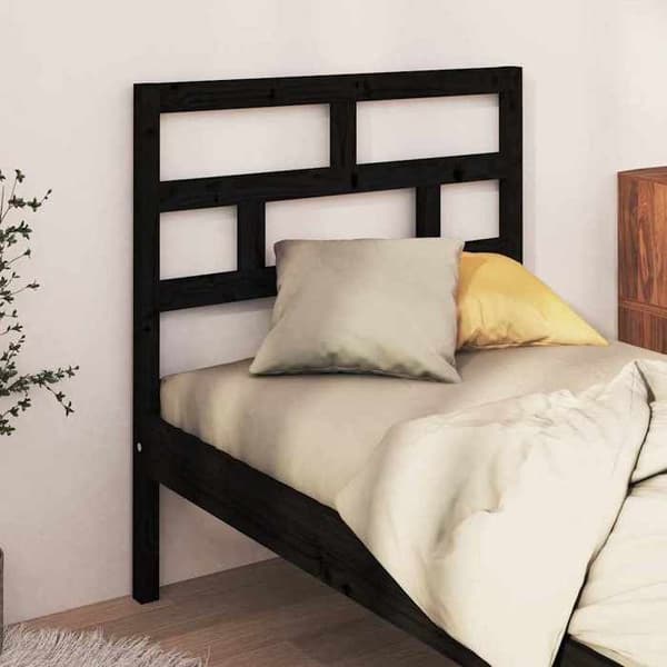Maison Exclusive - Sort Hovedgærde 81x4x100 cm Massivt fyrretræ