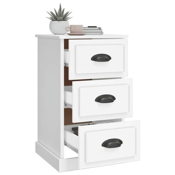 Maison Exclusive - Sängbord vit 39x39x67 cm ingenjörsträ Vit
