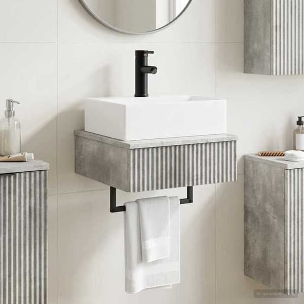 Maison Exclusive - Betoni harmaa seinäpesuallas 40 x 41 x 39 cm