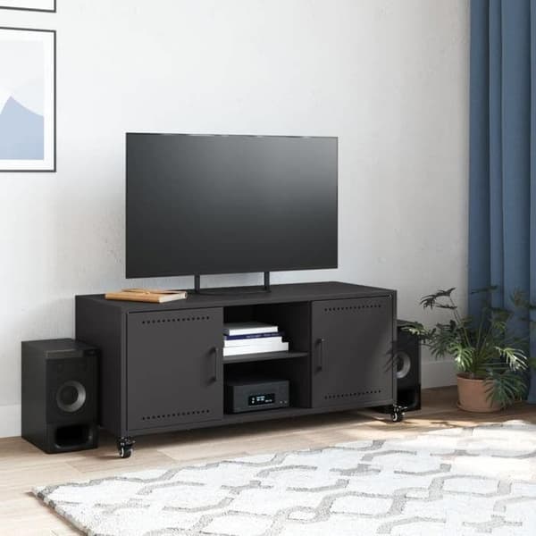 Maison Exclusive - Sort TV-møbel 100,5x39x43,5 cm stål